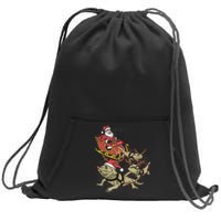 Bearded Dragon Christmas Sweatshirt Cinch Pack Bag