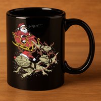 Bearded Dragon Christmas 11oz C Handle Ceramic Mug