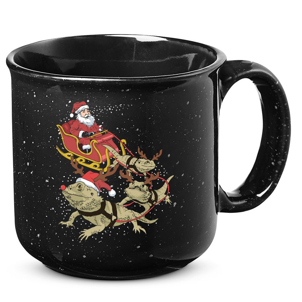 Bearded Dragon Christmas 15oz Campfire Ceramic Mug