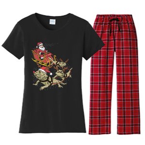 Bearded Dragon Christmas Women's Flannel Pajama Set