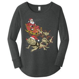 Bearded Dragon Christmas Women's Perfect Tri Tunic Long Sleeve Shirt