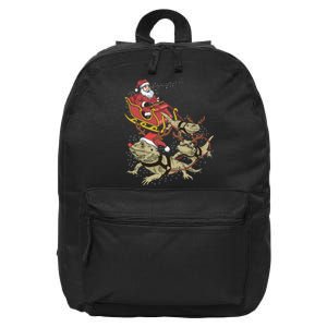 Bearded Dragon Christmas 16 in Basic Backpack