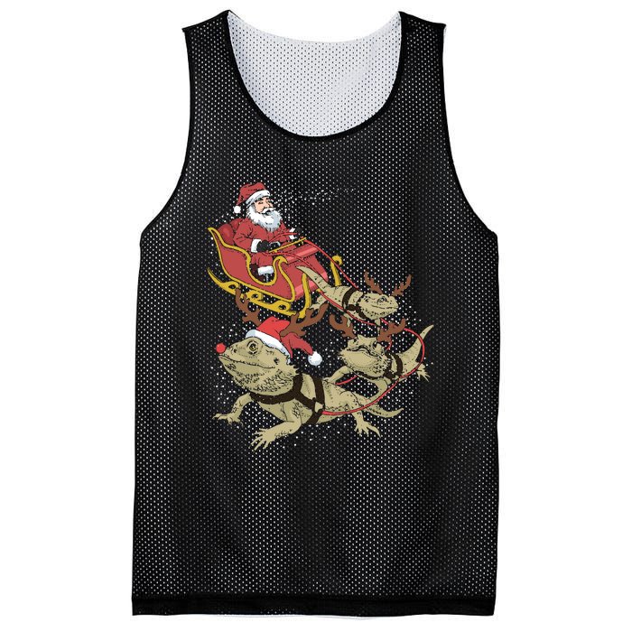 Bearded Dragon Christmas Mesh Reversible Basketball Jersey Tank