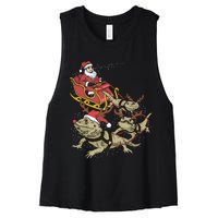 Bearded Dragon Christmas Women's Racerback Cropped Tank