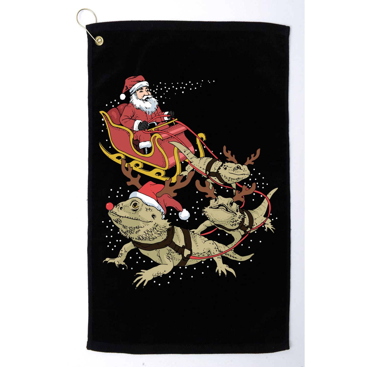 Bearded Dragon Christmas Golf Towel