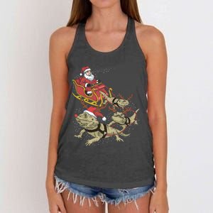 Bearded Dragon Christmas Women's Knotted Racerback Tank