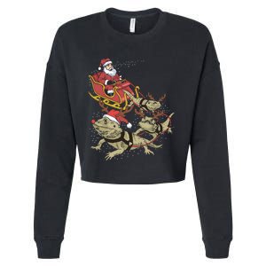 Bearded Dragon Christmas Cropped Pullover Crew