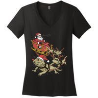 Bearded Dragon Christmas Women's V-Neck T-Shirt