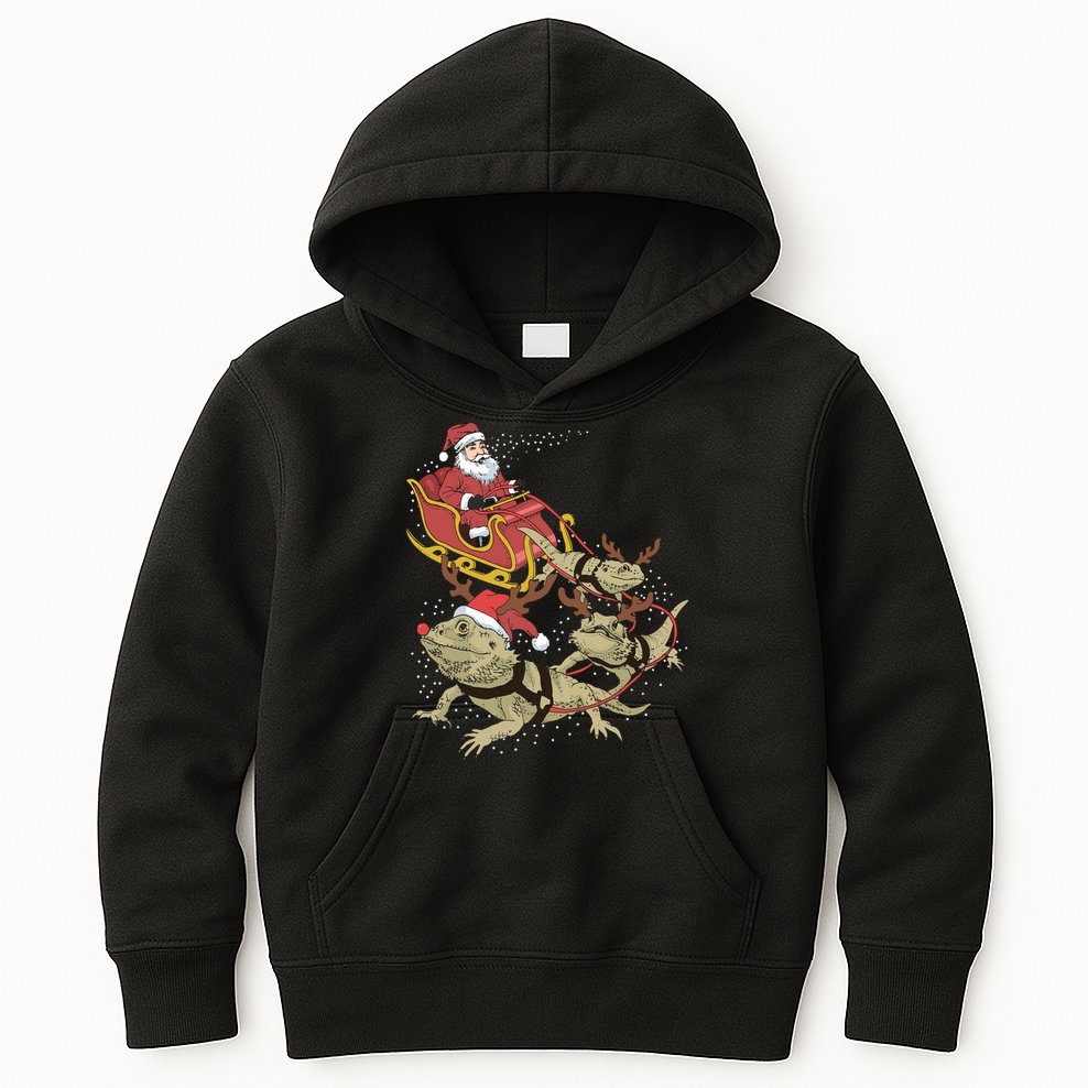Bearded Dragon Christmas Kids Hoodie