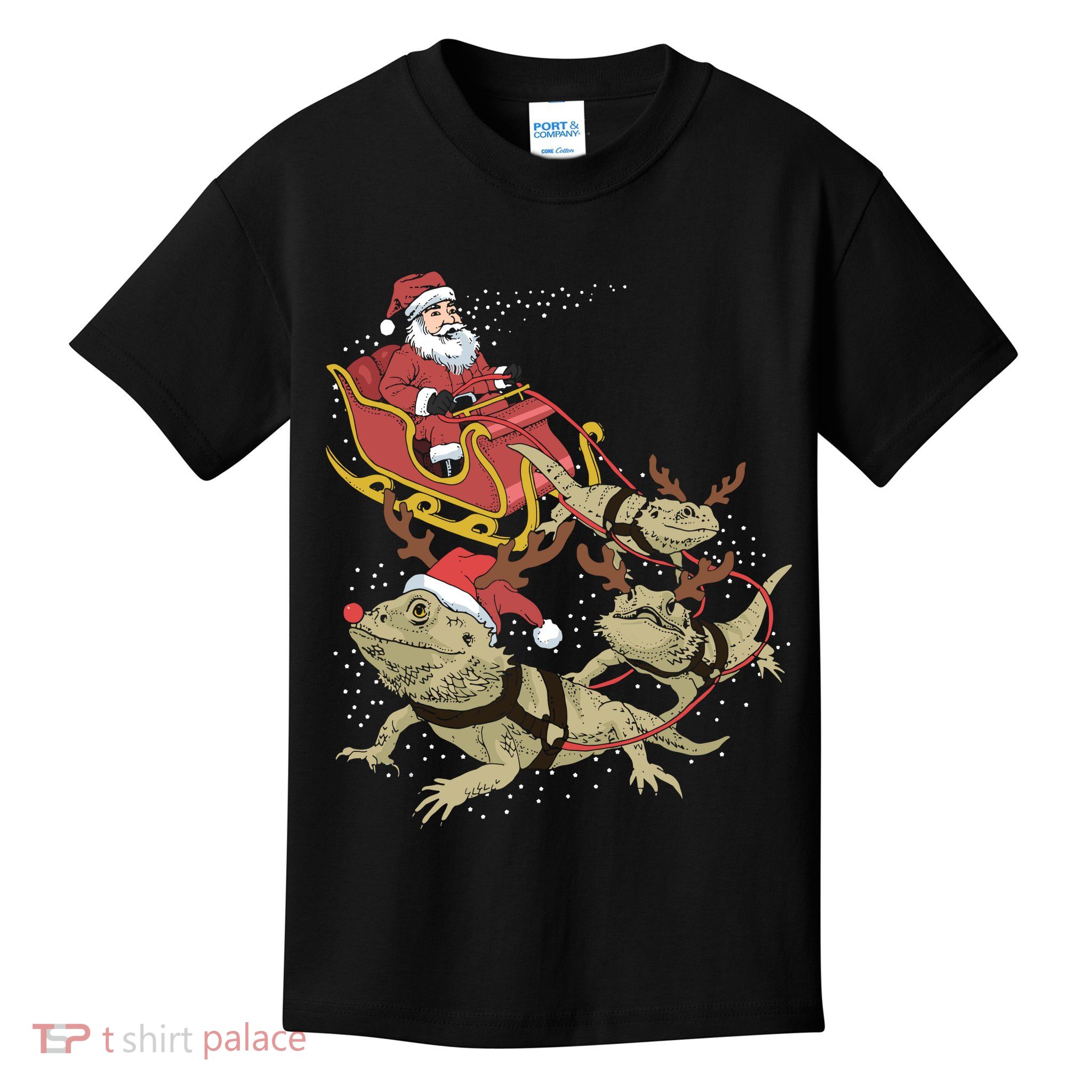 Bearded Dragon Christmas Kids T-Shirt