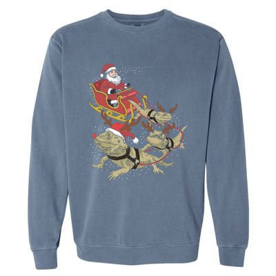 Bearded Dragon Christmas Garment-Dyed Sweatshirt