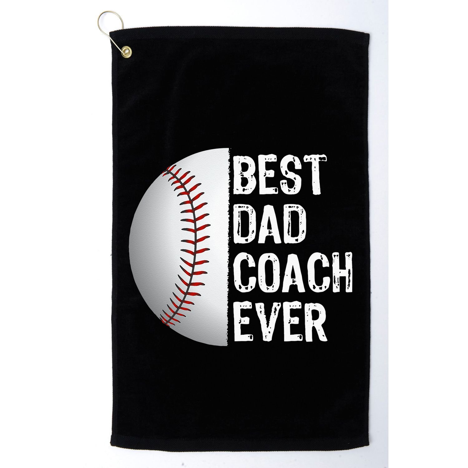 Best Dad Coach Ever Funny Baseball Tee For Sport Lovers Golf Towel