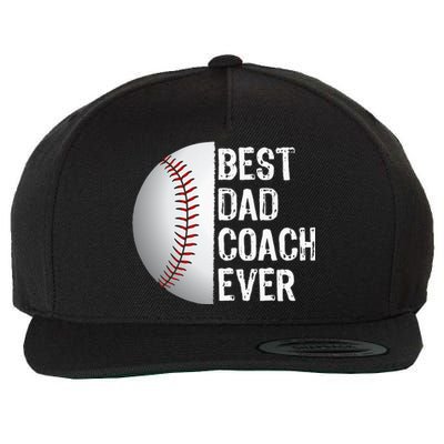 Best Dad Coach Ever Funny Baseball Tee For Sport Lovers Wool Snapback Cap