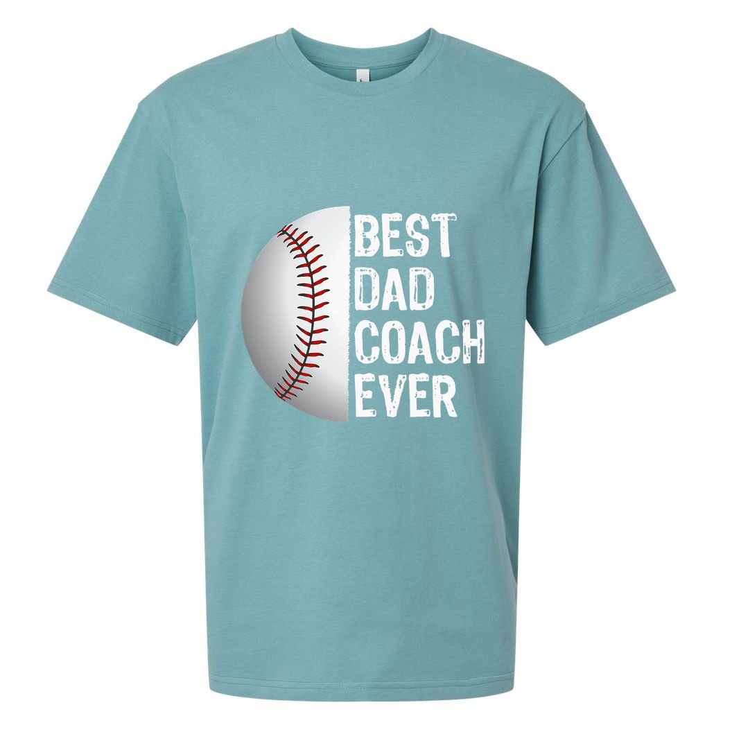 Best Dad Coach Ever Funny Baseball Tee For Sport Lovers Sueded Cloud Jersey T-Shirt