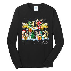 Bus Driver Christmas School Bus Driver Xmas Party Tall Long Sleeve T-Shirt