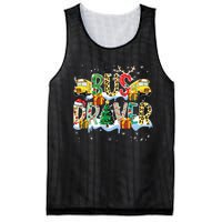 Bus Driver Christmas School Bus Driver Xmas Party Mesh Reversible Basketball Jersey Tank