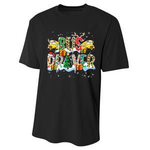 Bus Driver Christmas School Bus Driver Xmas Party Performance Sprint T-Shirt