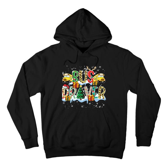 Bus Driver Christmas School Bus Driver Xmas Party Tall Hoodie