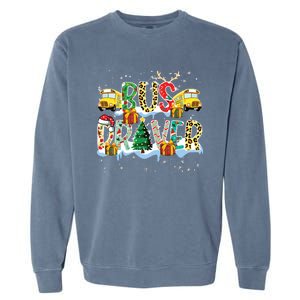 Bus Driver Christmas School Bus Driver Xmas Party Garment-Dyed Sweatshirt