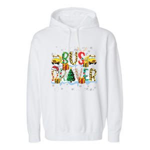 Bus Driver Christmas School Bus Driver Xmas Party Garment-Dyed Fleece Hoodie