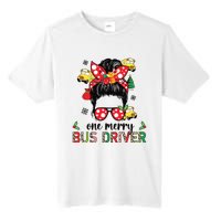 Bus Driver Christmas School Bus Driver Xmas Party Messy Bun Tall Fusion ChromaSoft Performance T-Shirt