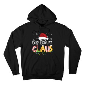 Bus Driver Claus Santa Hat Xmas Light Christmas Bus Driver Hoodie