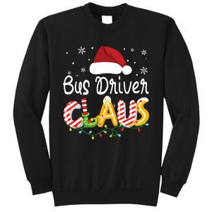 Bus Driver Claus Santa Hat Xmas Light Christmas Bus Driver Sweatshirt