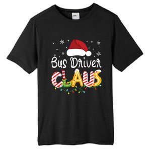 Bus Driver Claus Santa Hat Xmas Light Christmas Bus Driver Tall Fusion ChromaSoft Performance T-Shirt