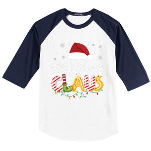 Bus Driver Claus Santa Hat Xmas Light Christmas Bus Driver Baseball Sleeve Shirt