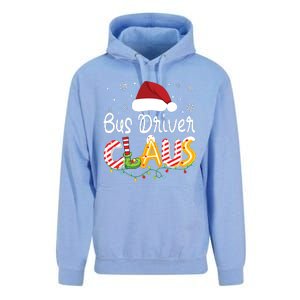 Bus Driver Claus Santa Hat Xmas Light Christmas Bus Driver Unisex Surf Hoodie