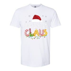 Bus Driver Claus Santa Hat Xmas Light Christmas Bus Driver Softstyle CVC T-Shirt