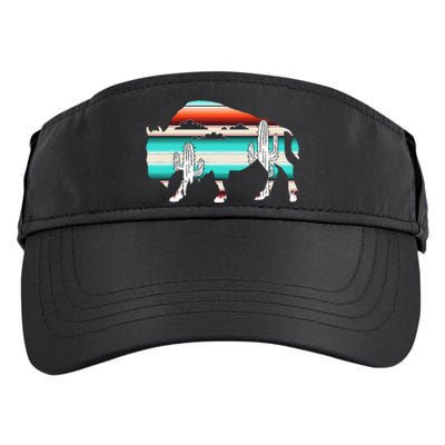 Bison Desert Cactus Serape Western Adult Drive Performance Visor