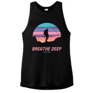 Breathe Deep Climb High Hiking Camping Backpacking Ladies PosiCharge Tri-Blend Wicking Tank