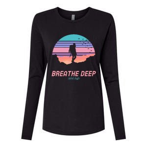 Breathe Deep Climb High Hiking Camping Backpacking Womens Cotton Relaxed Long Sleeve T-Shirt