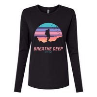 Breathe Deep Climb High Hiking Camping Backpacking Womens Cotton Relaxed Long Sleeve T-Shirt