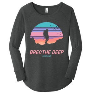 Breathe Deep Climb High Hiking Camping Backpacking Women's Perfect Tri Tunic Long Sleeve Shirt