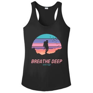 Breathe Deep Climb High Hiking Camping Backpacking Ladies PosiCharge Competitor Racerback Tank