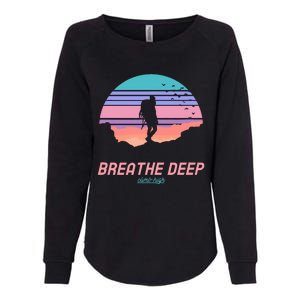 Breathe Deep Climb High Hiking Camping Backpacking Womens California Wash Sweatshirt