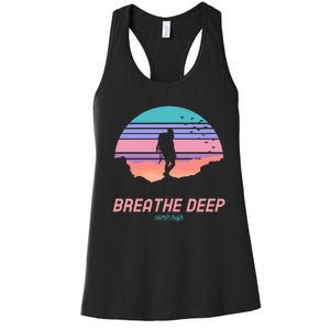 Breathe Deep Climb High Hiking Camping Backpacking Women's Racerback Tank