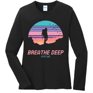 Breathe Deep Climb High Hiking Camping Backpacking Ladies Long Sleeve Shirt