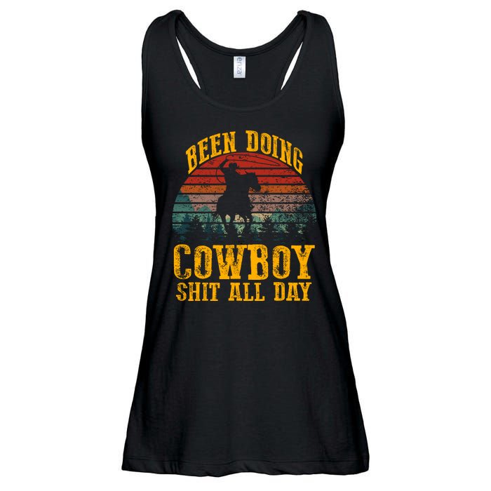 Been Doin' Cowboy Shit All Day Ladies Essential Flowy Tank