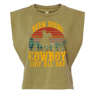 Been Doin' Cowboy Shit All Day Garment-Dyed Women's Muscle Tee