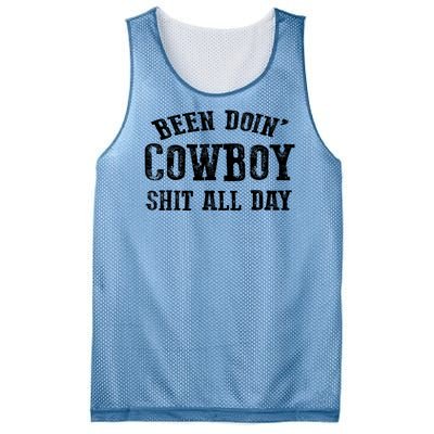 Been Doin' Cowboy Shit All Day Mesh Reversible Basketball Jersey Tank