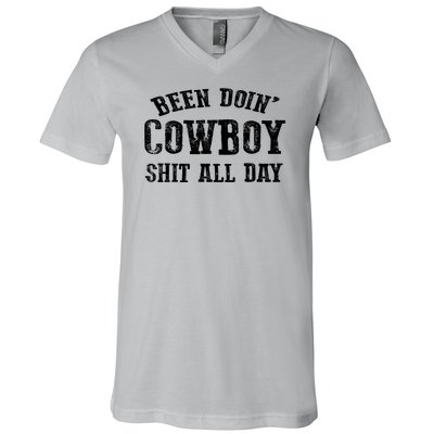 Been Doin' Cowboy Shit All Day V-Neck T-Shirt