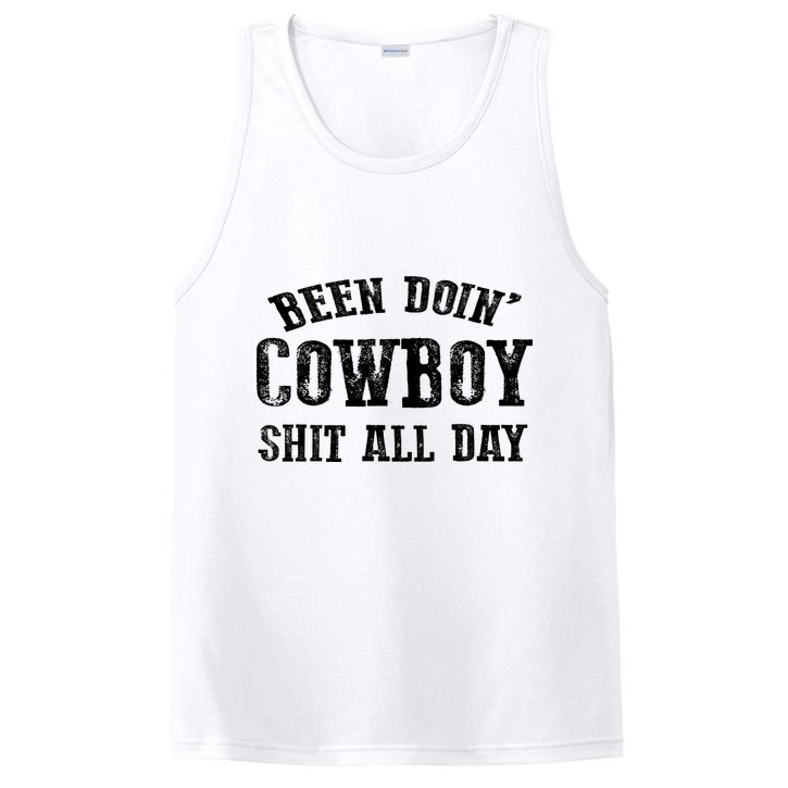 Been Doin' Cowboy Shit All Day PosiCharge Competitor Tank