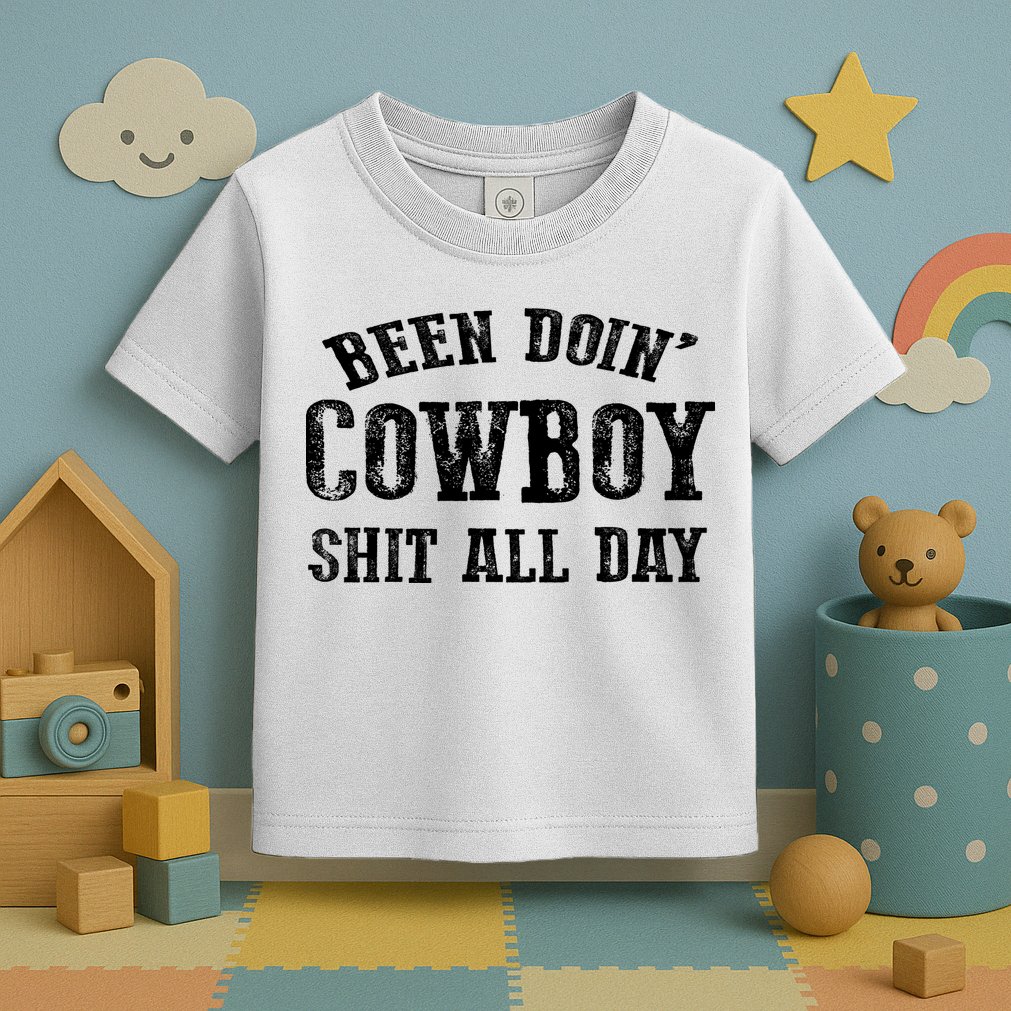 Been Doin' Cowboy Shit All Day Toddler T-Shirt