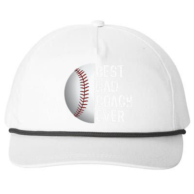 Best Dad Coach Ever Funny Baseball Tee for Sport Lovers Snapback Five-Panel Rope Hat