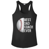 Best Dad Coach Ever Funny Baseball Tee for Sport Lovers Ladies PosiCharge Competitor Racerback Tank