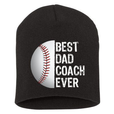 Best Dad Coach Ever Funny Baseball Tee for Sport Lovers Short Acrylic Beanie