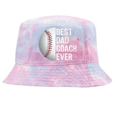 Best Dad Coach Ever Funny Baseball Tee for Sport Lovers Tie-Dyed Bucket Hat